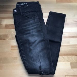 AEO Black Ripped Jeans
